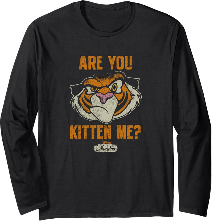 Disney Aladdin Rajah Are You Kitten Me? Faded Portrait Langarmshirt