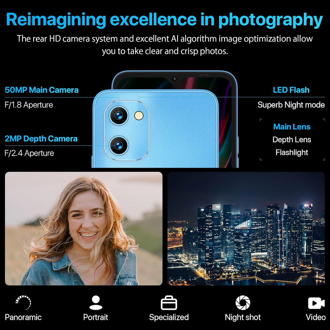 UMIDIGI G1 MAX Smartphone Ohne Vertrag Günstig,6GB + 128GB Handy Günstig,Android 12 Go Handy Ohne Ve