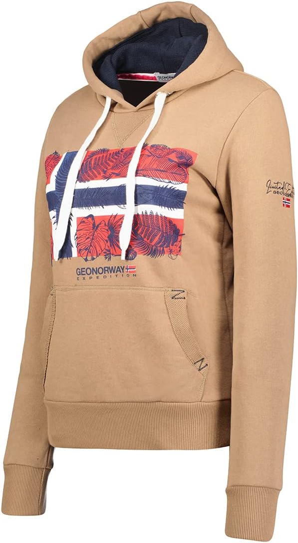 Geographical Norway Damen Gpalm Lady Kapuzenpullover (1er Pack) XL Taupe, XL Taupe