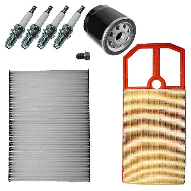 BESTPRICE Inspektionspaket Filterset mit 1x Innenraumfilter (Pollenfilter), 1x Ölfilter, 1x Ölablass