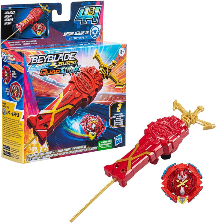 Hasbro Beyblade Burst QuadStrike Xcalius Power Speed Starter Pack, Battle Spielset mit Xcalius Start