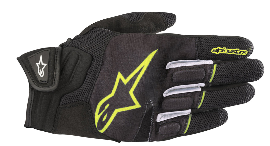 Alpinestars Motorradhandschuhe Atom Gloves Black Yellow Fluo, Schwarz/Gelb, S S Schwarz/Gelb, S Schw