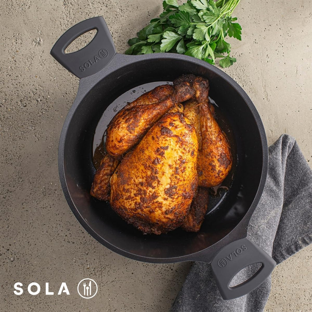Sola Bräter mit Deckel Ceramic Deluxe - Induktionsgeeignet - Keramische Antihaftbeschichtung - ø 24