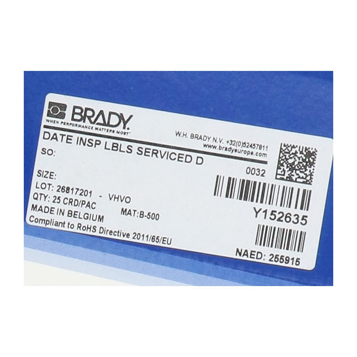 Brady 255915 Serviced Labels Round Black On White New NFP