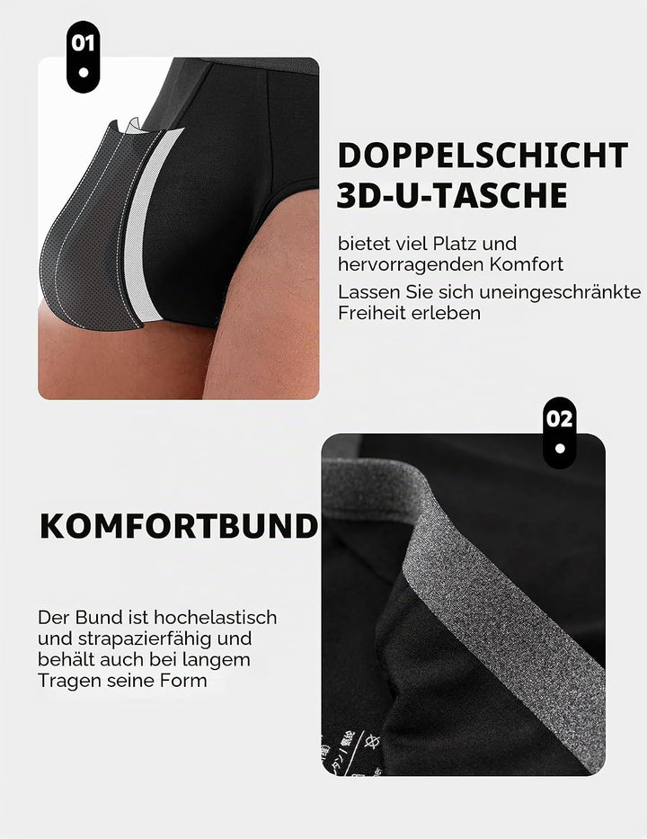 DAVID ARCHY Herren Slip Männer Slips Stretcken Unterwäsche Weich Ohne Etikett,aus Bambus M Stil D: P