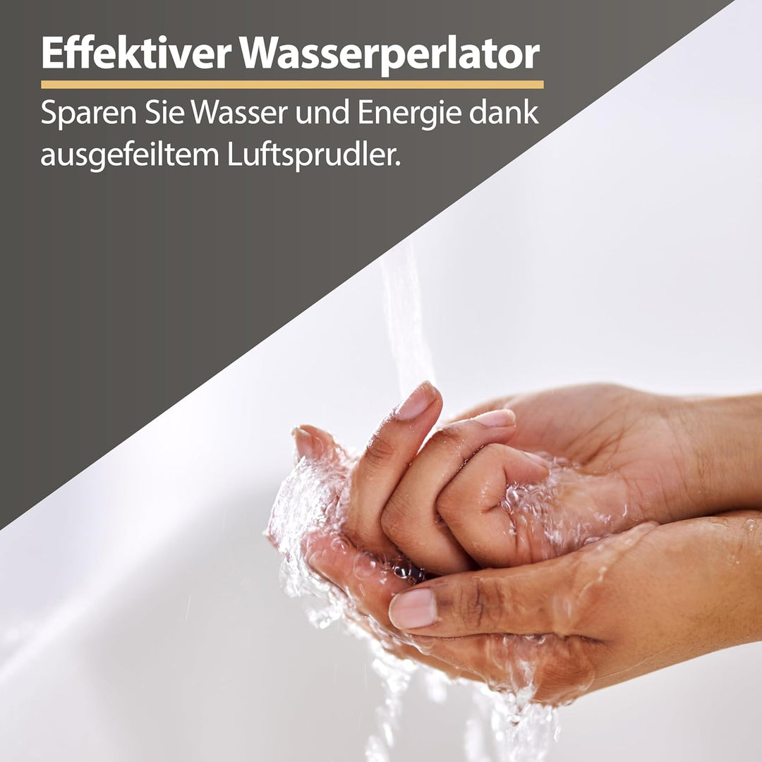 Planetmöbel Wasserhahn Bad-Mischbatterie, Waschtischarmatur mit Keramik Kartusche, Armatur für Wasch