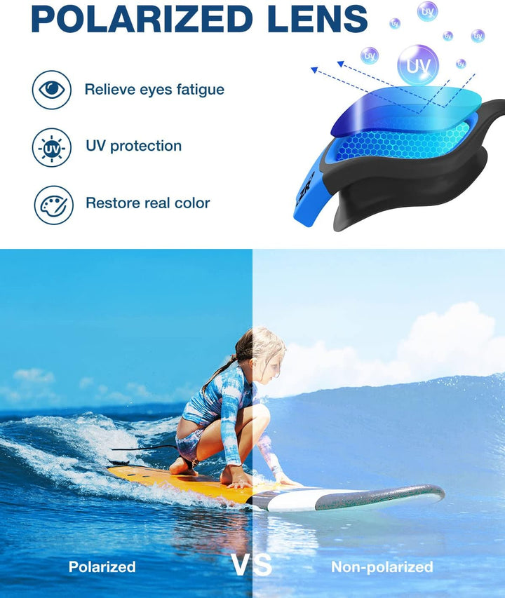 ZIONOR Schwimmbrille Kinder, G1MINI Polarisiert/non Polarisiert Komfortabel Kinder Schwimmbrille, An