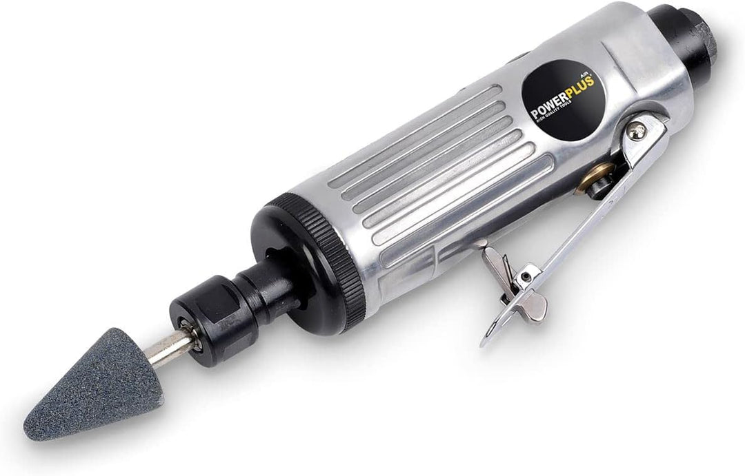 PowerPlus POWAIR0011 Druckluft Stabschleifer gerade im Set 16 Teile im Koffer