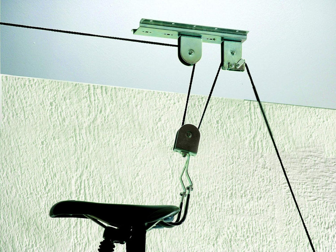 Alberts 802318 Fahrrad-Lift | für die Befestigung unter der Decke | galvanisch blau verzinkt