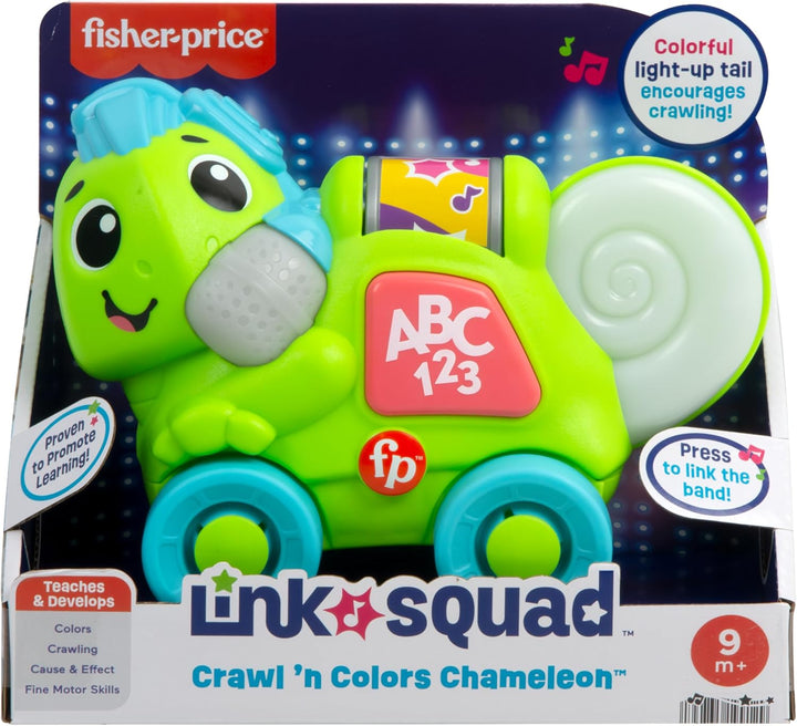 Fisher-Price Link Squad Chamäleon Farbkenner Lernspielzeug mit Musik und Lichtern für Kinder ab 9 Mo