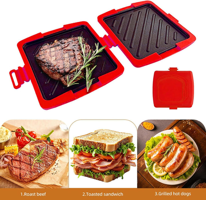 Sandwichpresse – hitzebeständige Küchenhelfer, Mikrowellen-Sandwich-Maker, Käse-Toaster, für Frühstü
