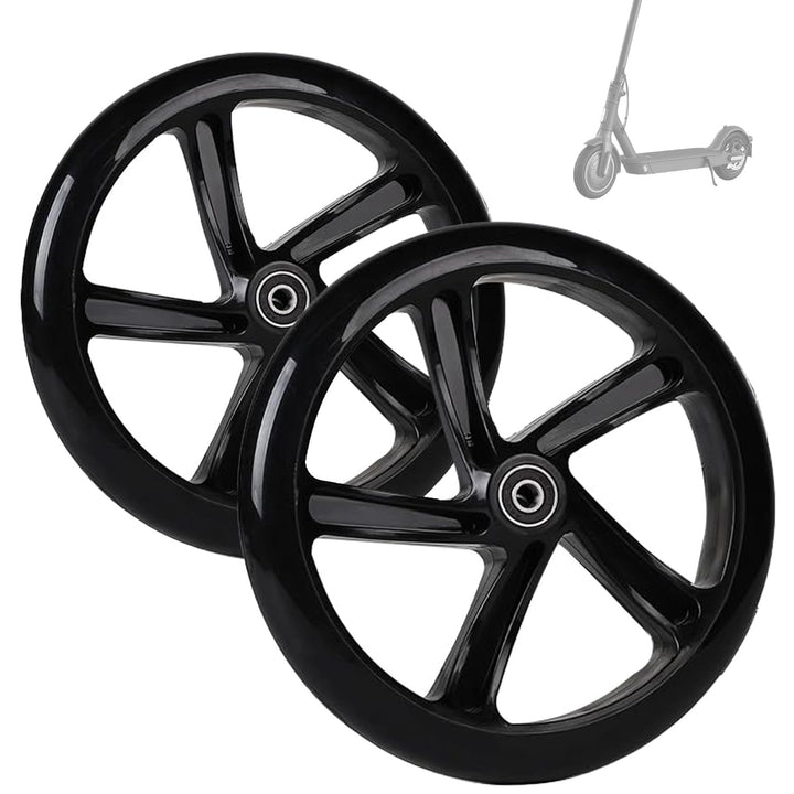 2 Stück 200mm Stunt Scooter Rollen mit ABEC 9 Kugellager, Scooter Räder Ersatzräder Anti-Rutsch Roll