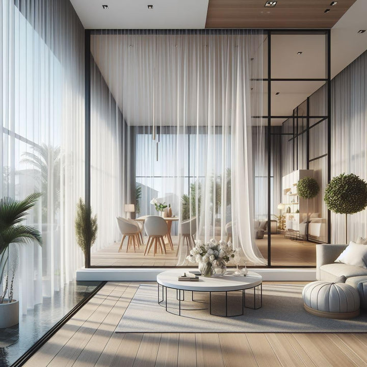 GARDINESTAN JUNG CFO GmbH Gardinen Vorhang Voile weiss halbtransparent mit Kräuselband Bleiband Fens