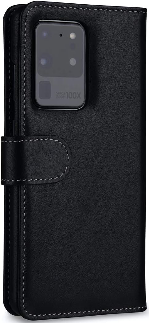 STILGUT Talis kompatibel mit Samsung Galaxy S20 Ultra Hülle mit Kartenfach aus Leder, Wallet Case, L