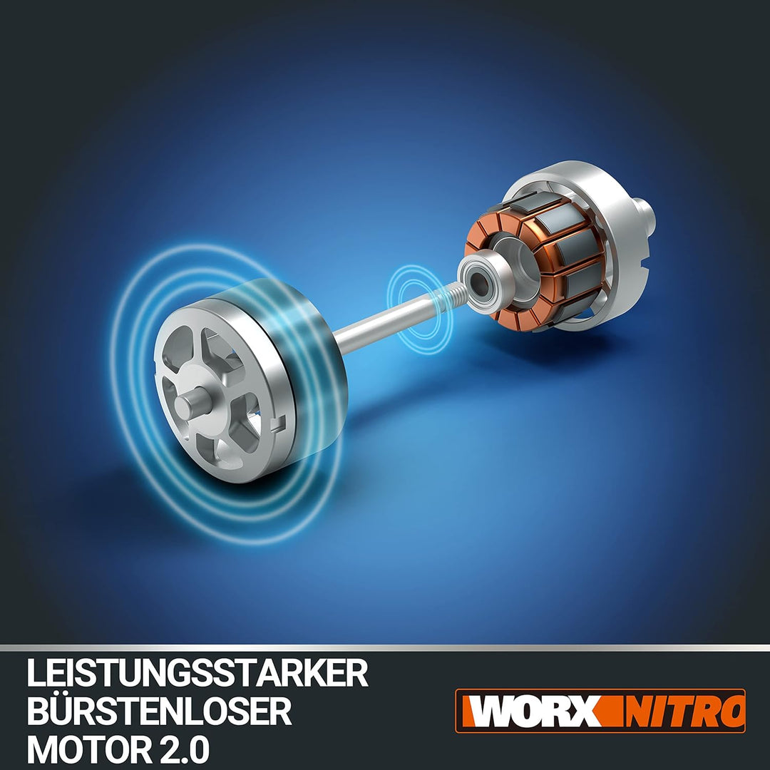 WORX WG543E.9 Akku-Laubbläser Leafjet 20V - bürstenloser Motor - variable Luftsteuerung - weniger Ak