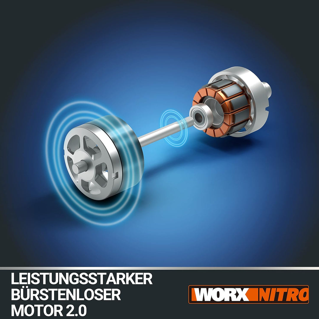 WORX WG543E.9 Akku-Laubbläser Leafjet 20V - bürstenloser Motor - variable Luftsteuerung - weniger Ak