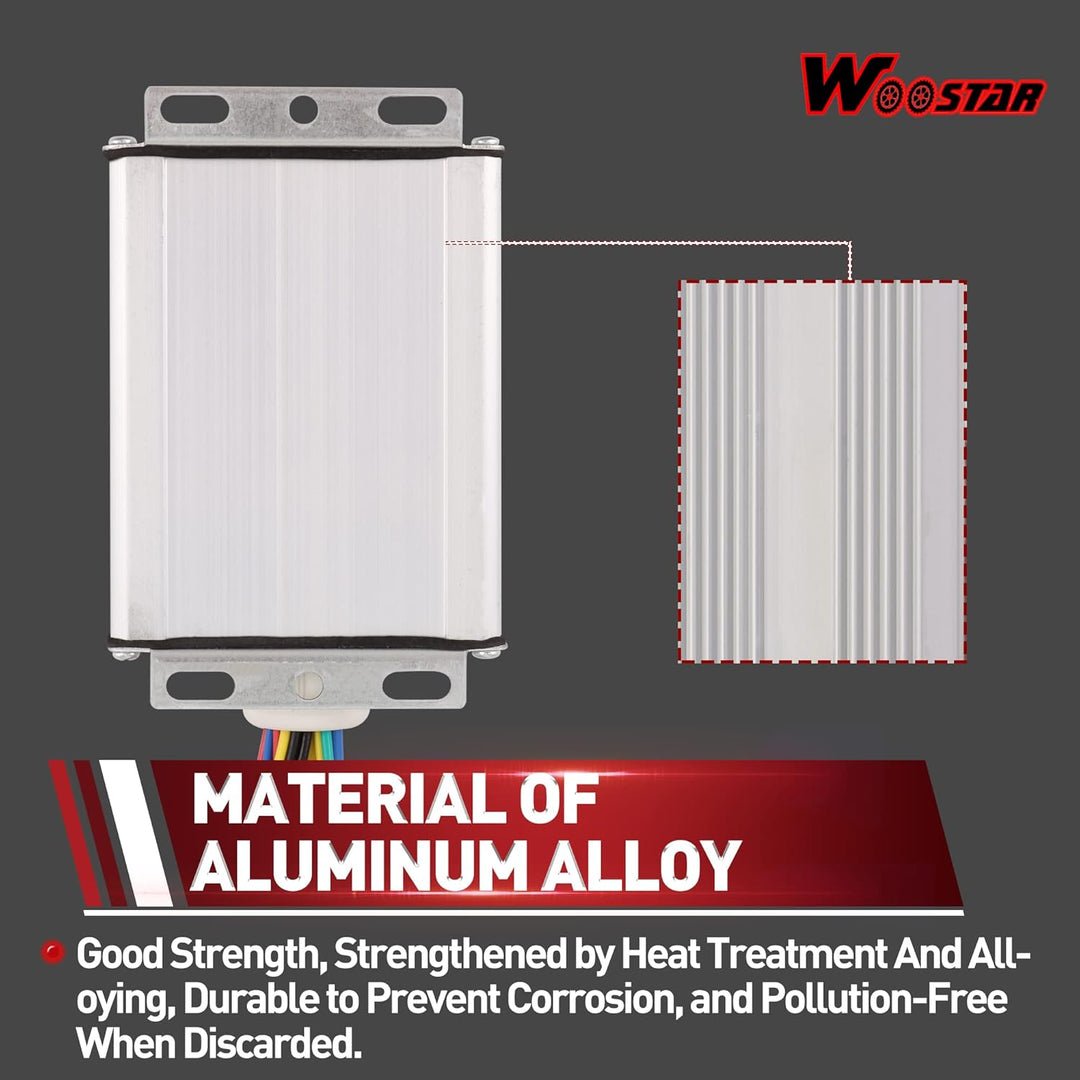 WOOSTAR Motorrad Spannungswandler 48V 1000W Ersatz für Elektrischeral Roller Ebike Tricycle Brush, 4