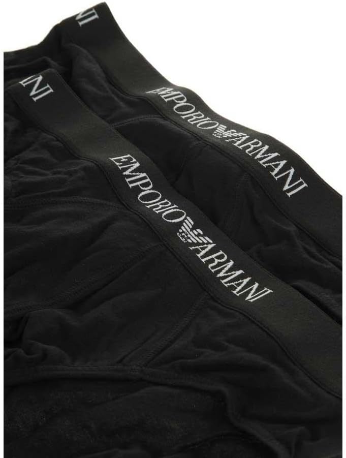 Emporio Armani Herren Slip (2er Pack) S Black/Black, S Black/Black