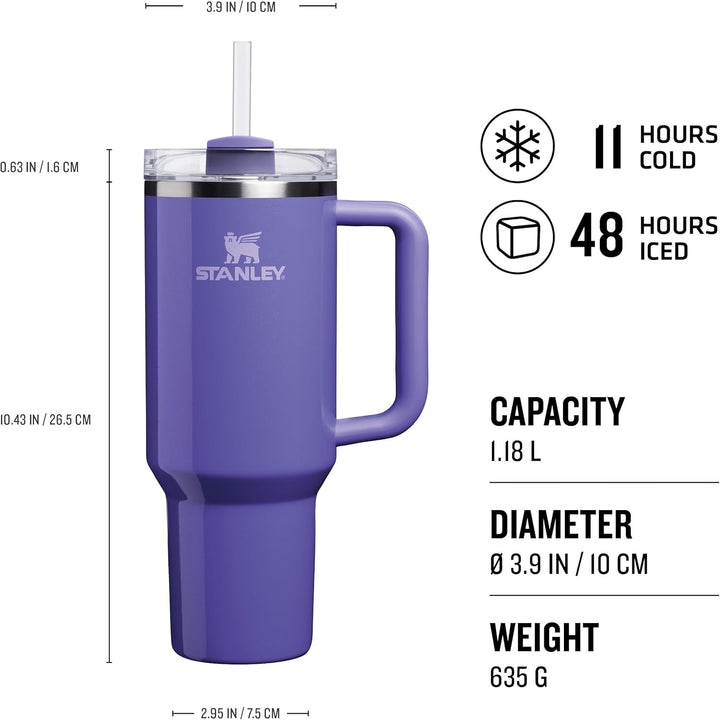 STANLEY Quencher H2.0 Flowstate Trinkflasche Mit Strohhalm 1.2L - Thermobecher Kühlt 11 Stunden - 48