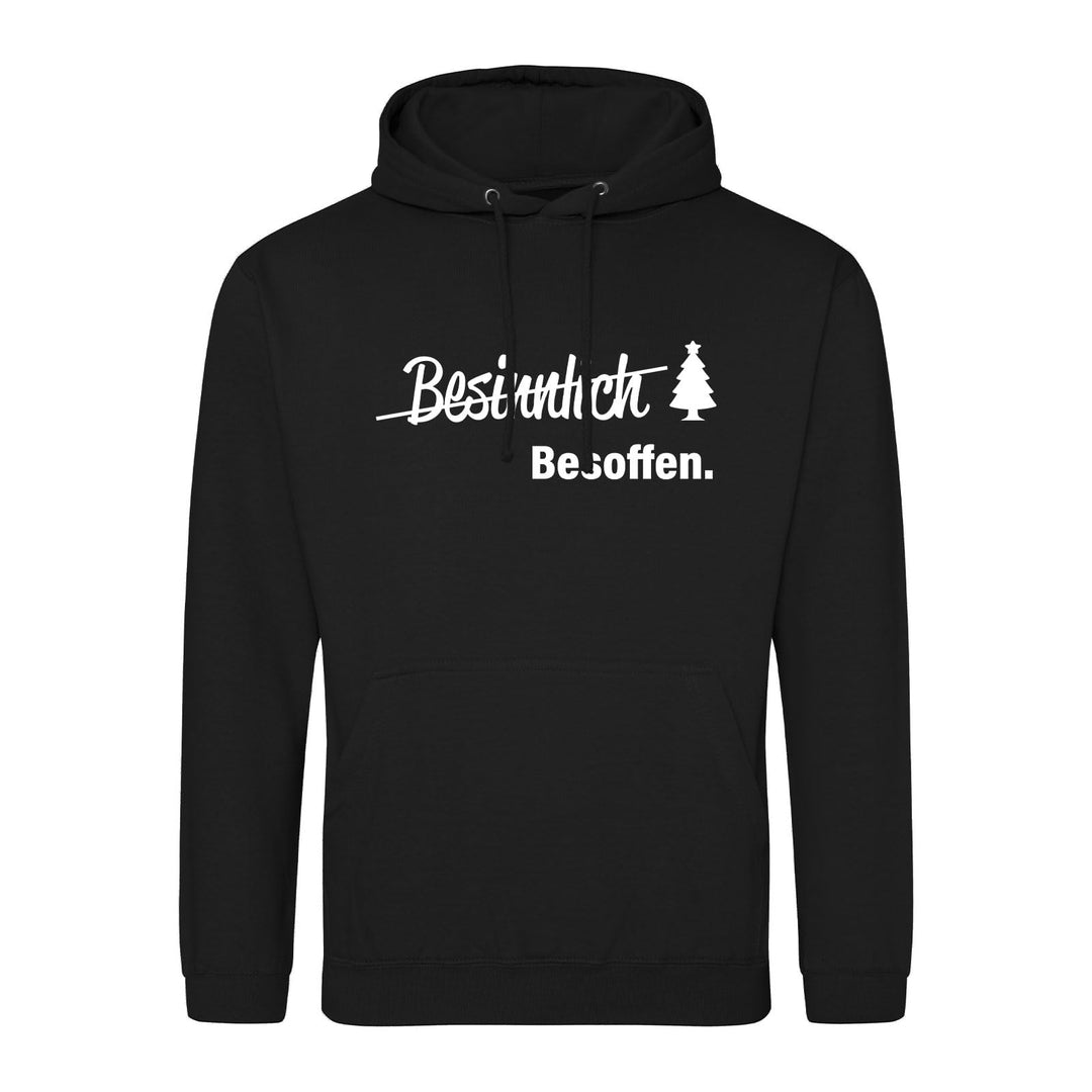 Unisex Hoodie Besinnlich Besoffen Tannenbaum Geschenk Pullover Grösse S-3XL Vegan Besinnlich Besoffe