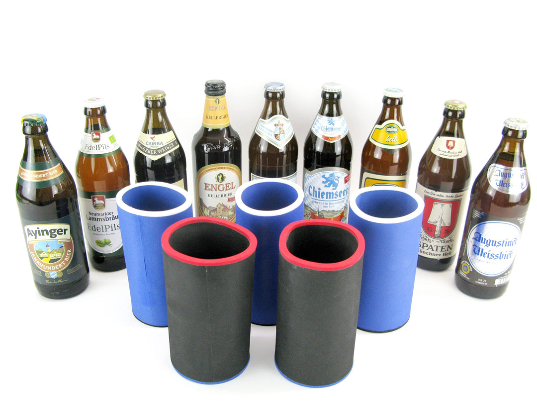 5er Set Bayrische Biere bunte Mischung - Getränkekühler - Bierkühler - Flaschenkühler für alle genor