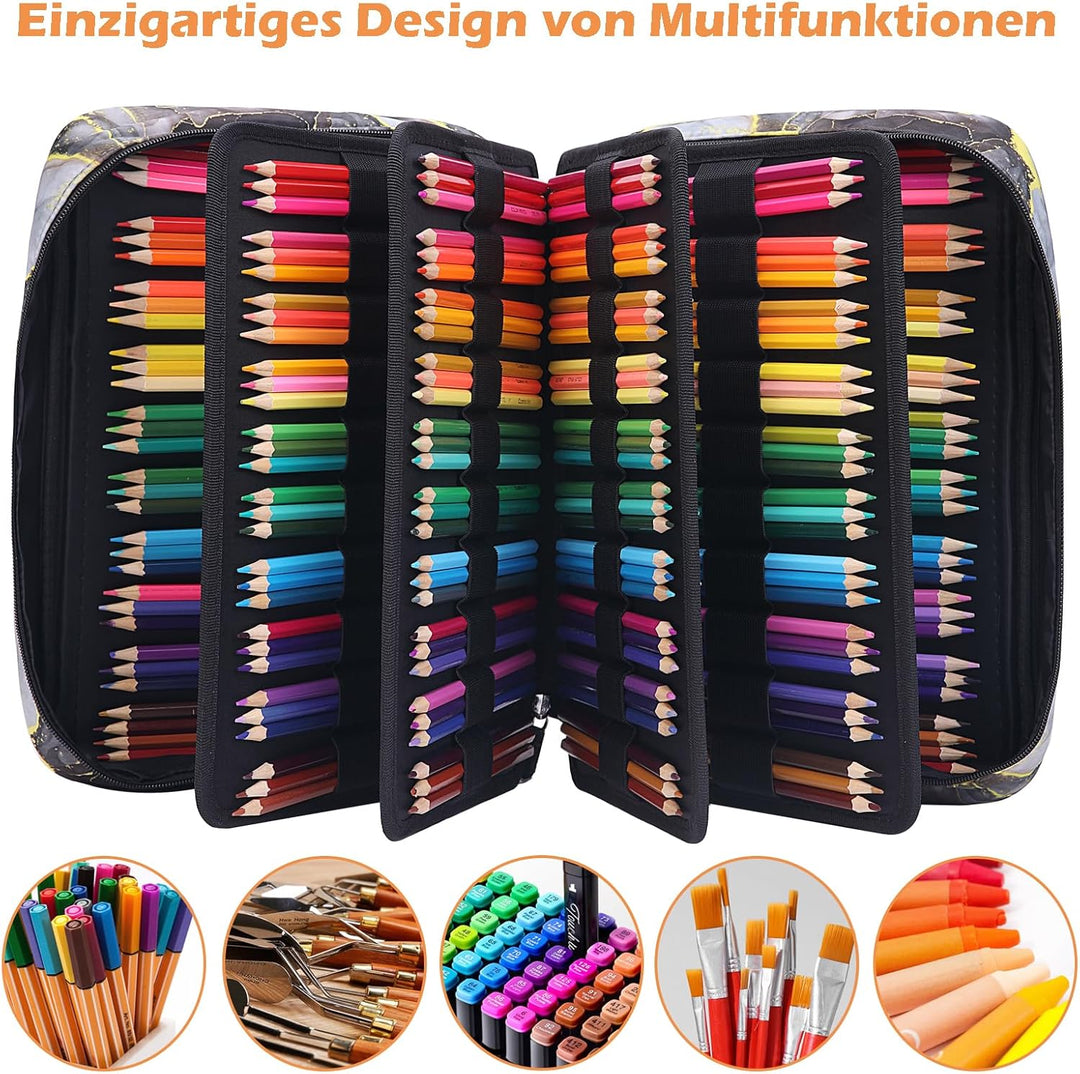 Federmäppchen Super Grosse, Schreibwaren-Stifttasche Federtaschen mit 100 Slots Organizer für Zeichn