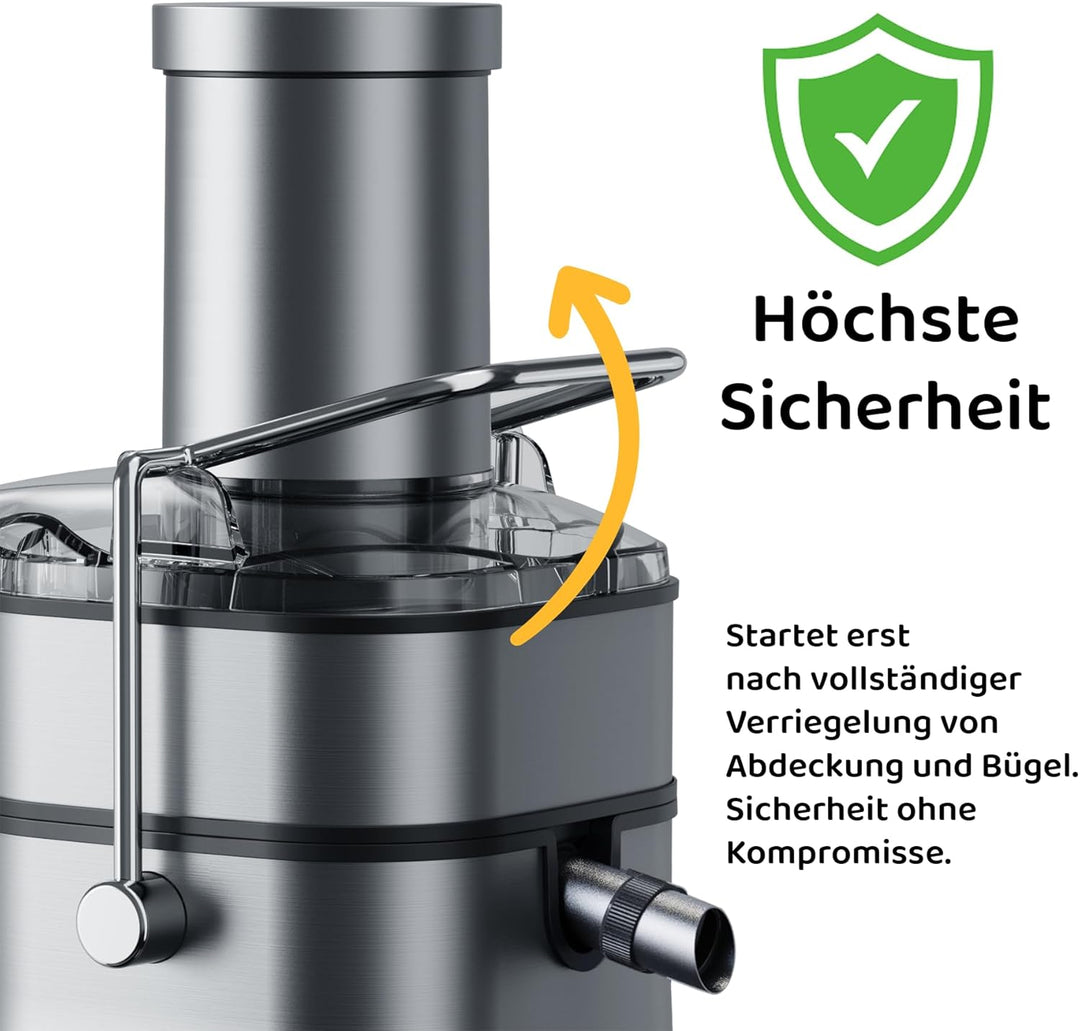 Super Juicer - Linea Tegno - Professioneller Edelstahl Entsafter - Entsafter für Obst und Gemüse - 1
