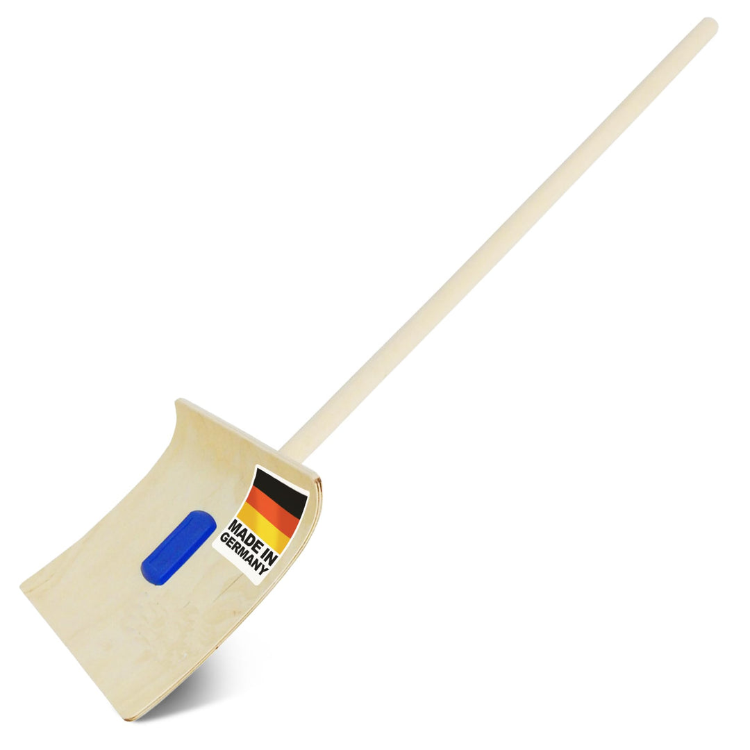 Schneeschieber für Kinder mit 26 cm Schaufel und 75 cm Holzstiel, Schaufel aus 5-lagigem Sperrholz,