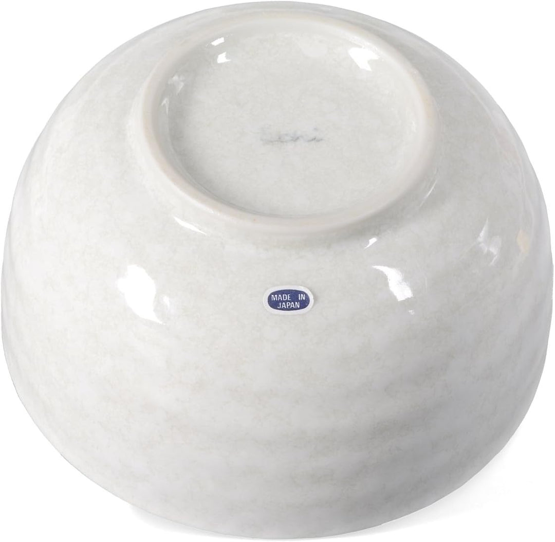 Original japanische Matcha Schale 450ml, handgefertigt, kreativ Ø 12,7cm weiss/grau Original Aricola