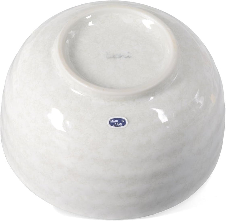 Original japanische Matcha Schale 450ml, handgefertigt, kreativ Ø 12,7cm weiss/grau Original Aricola