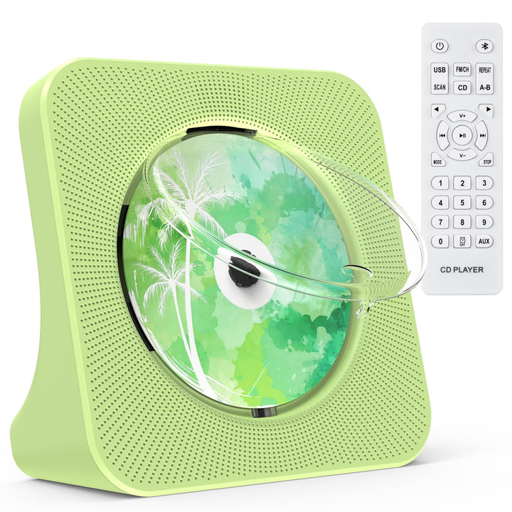 CD Player mit Lautsprecher CD-Player Bluetooth 5.0 mit Fernbedienung Staubschutzhülle Bildschirm FM-
