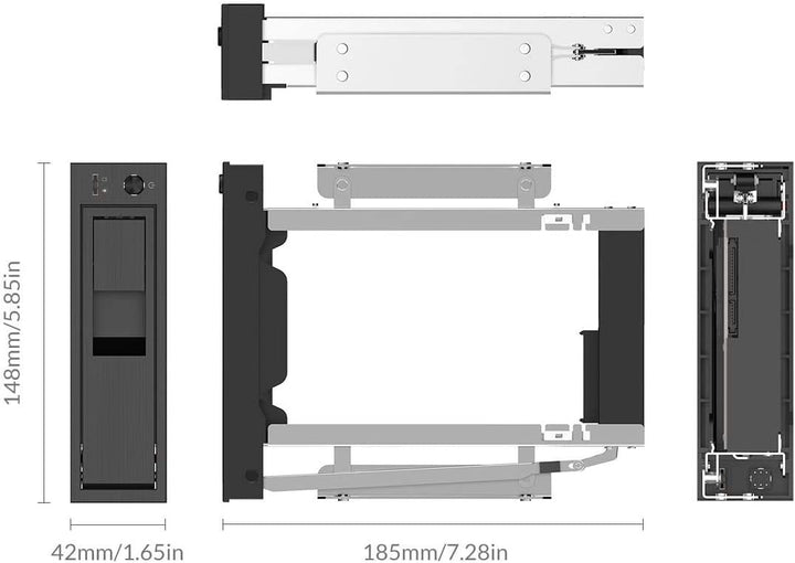 ORICO Wechselrahmen / SATA Mobile Rack | SATA I/II/III HDD Fesplattenrahmen im 5,25" Laufwerksschach