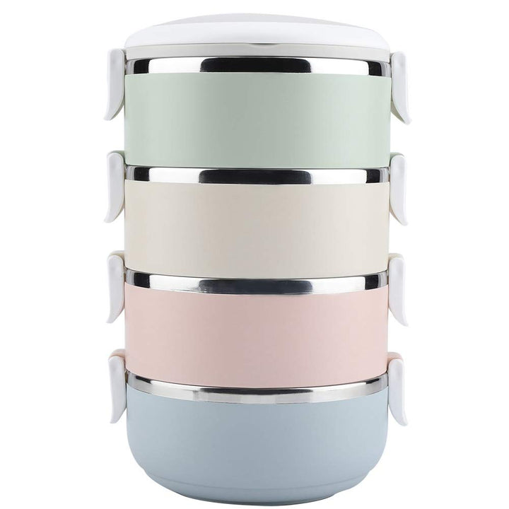 Aukson Thermal Lunch Box, tragbarer Thermal Lunch Box Behälter Edelstahl Bento Box Lebensmittelbehäl