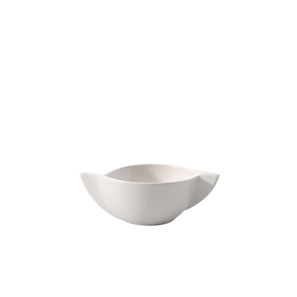 Villeroy und Boch NewWave Suppentasse, 450 ml, Premium Porzellan, Weiss Modern & Schlicht, Modern &