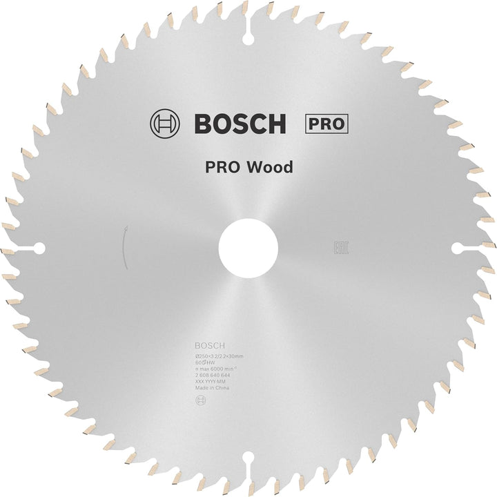Bosch Professional 1x Kreissägeblatt Optiline Wood (Sägeblatt für Holz, Ø 250 x 30 x 3,2 mm, 60 Zähn