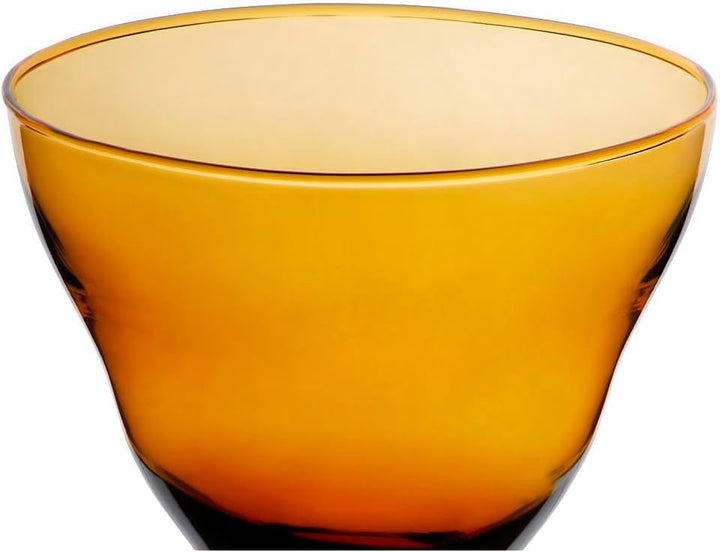 GELATO VERO 6er Set Eisschale Set Dessertschale Eisbecher Glas Antico Bernstein 12,5 cm