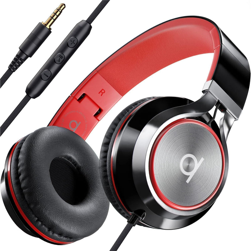 ARTIX CL750 On Ear Kopfhörer mit Kabel, Mikrofon & Lautstärkeregler – Bügelkopfhörer für PC, Handy u