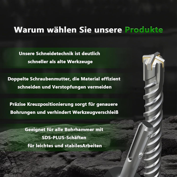 CATITO 30x460 SDS PLUS Bohrer, Schlagbohrer, Hammerbohrer, Professionelle Betonbohrer, ideal zum Boh