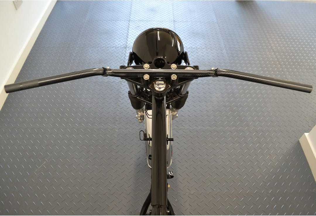Carbon Optik Motorrad Lenker - Verspannt - 22mm 7/8" Für Motocross Streetfighter Trail Motorrad kohl