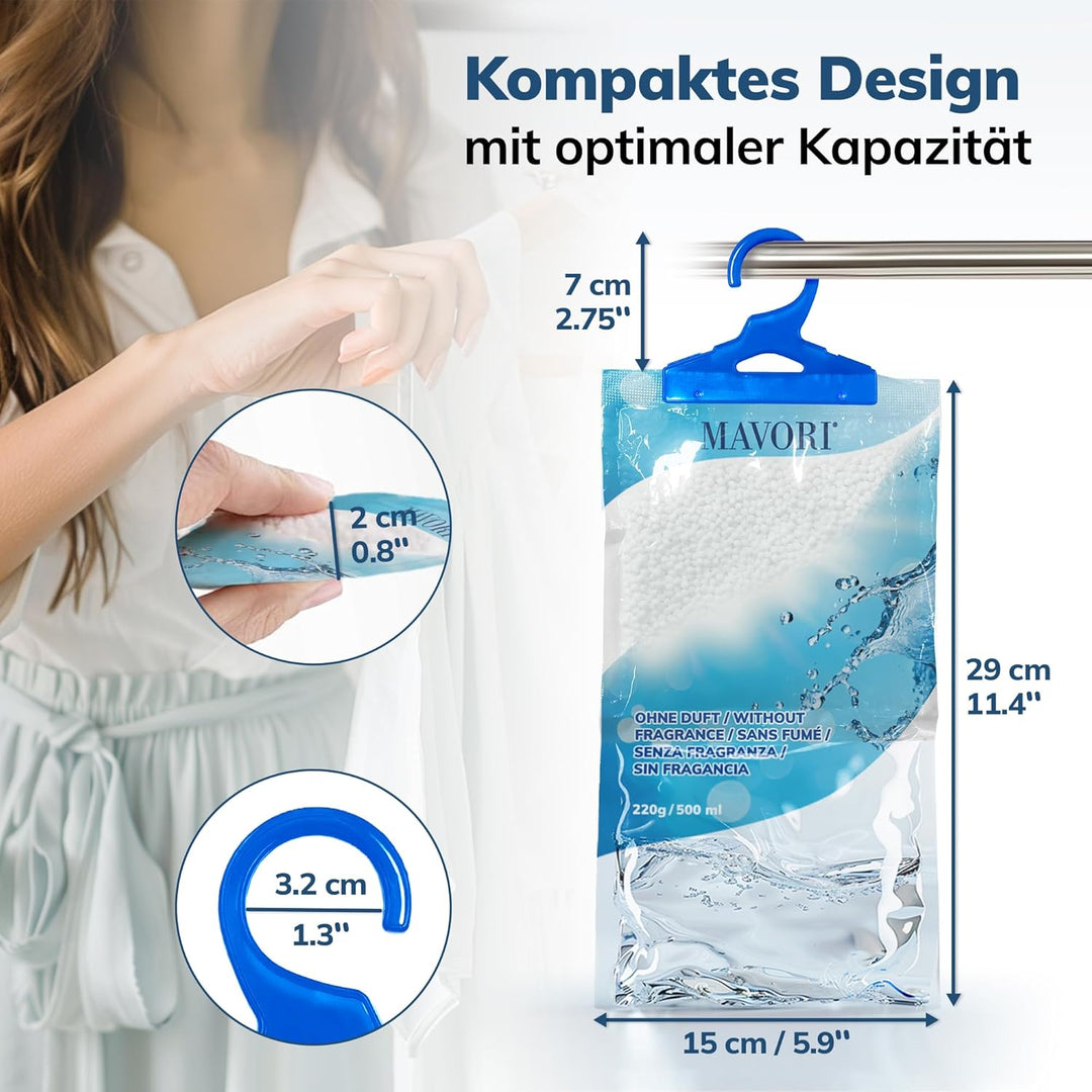 MAVORI 10er Set XL Luftentfeuchter zum Aufhängen I Luftentfeuchter Beutel I Entfeuchter Schrank und