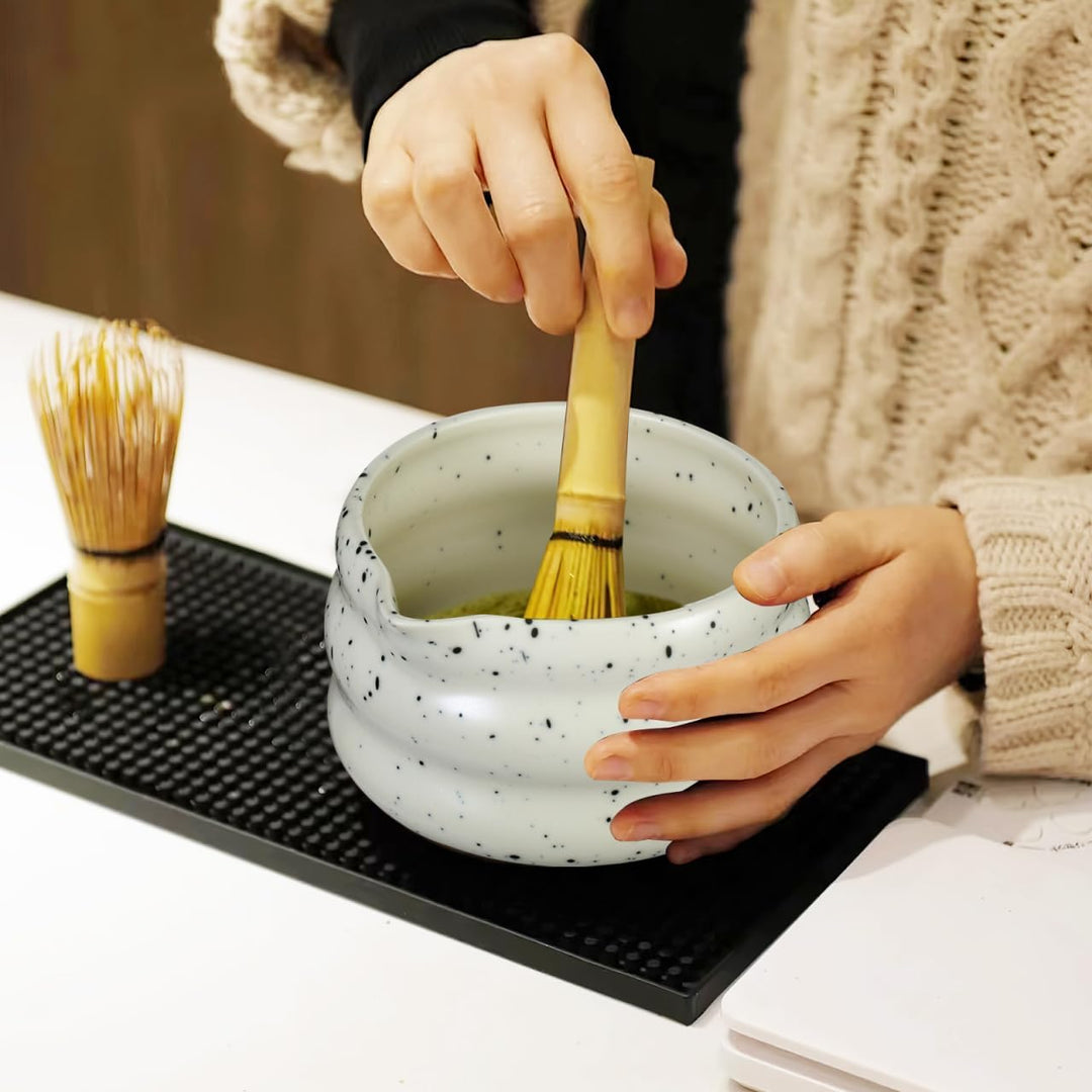 Luxshiny Japanisches Matcha-Set Mit Keramik Matcha-Schale Und Schneebesenhalter Traditionelles Teeze