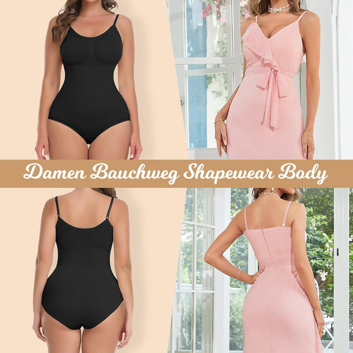 Joyshaper Shapewear Damen Miederbody Stark Formend Bauchweg Body Shaper Butt Lift Slimfit U-Ausschni