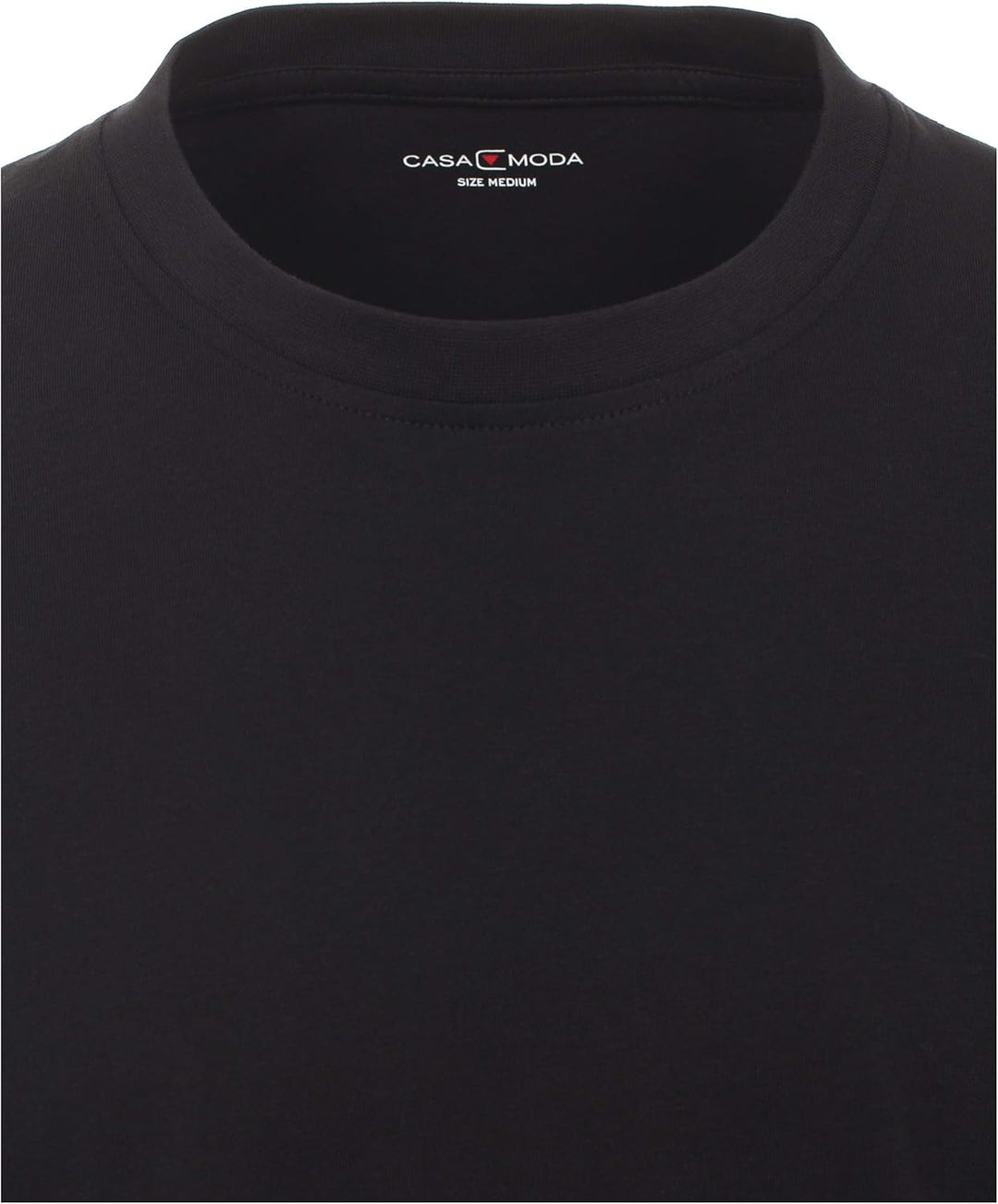 CasaModa Herren T-Shirt Halbarm Doppelpack 092500 Besonders pflegeleicht XL Schwarz, XL Schwarz
