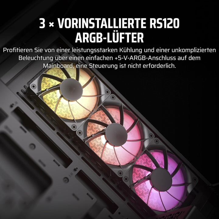 CORSAIR 3500X ARGB Mid-Tower ATX PC-Gehäuse - Gehärtetes Panorama-Glas - Umgekehrte Verbindung Mothe