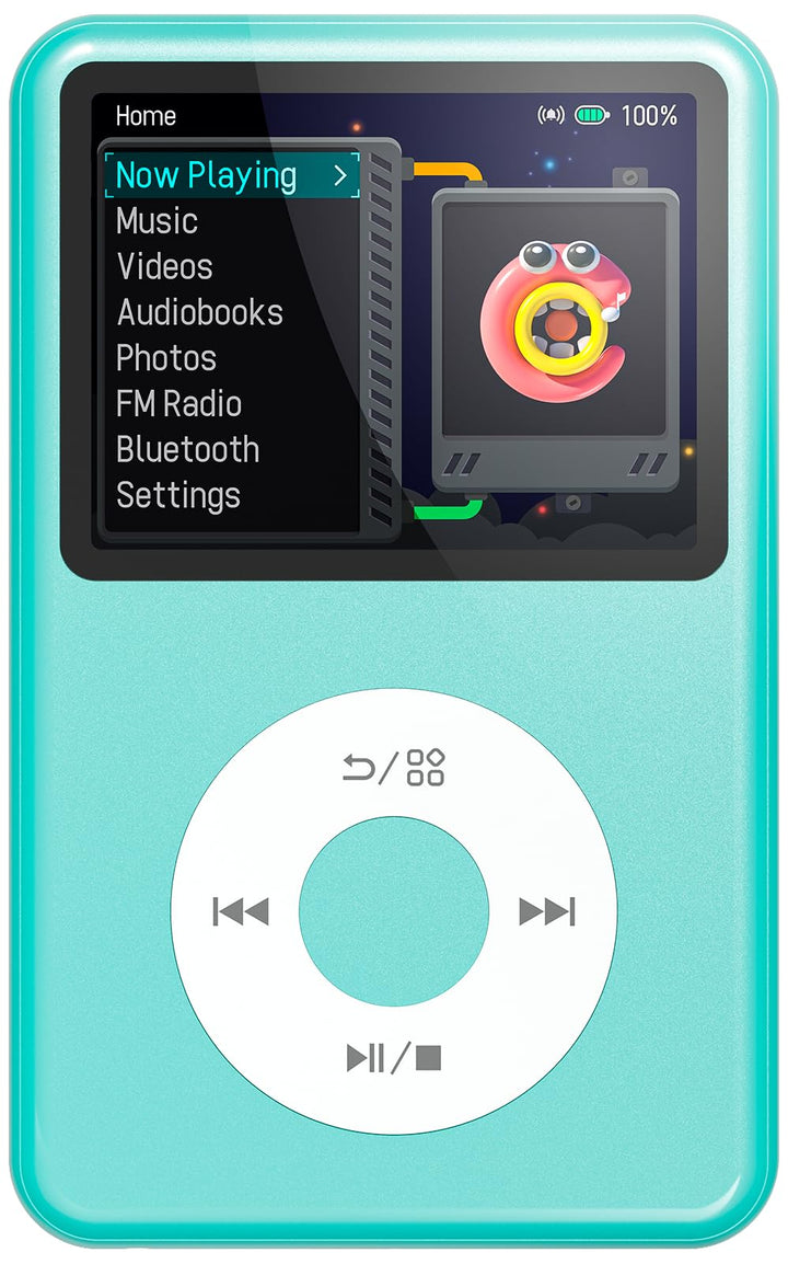 Innioasis Y1 64GB MP3 Player - Zeitlose Klasse: Touch Wheel-Steuerung, Bluetooth, Video-Player, Hörb