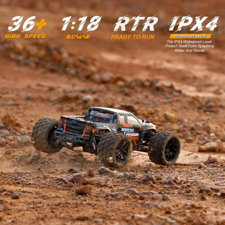 HAIBOXING Ferngesteuertes Auto 4WD RC Auto 36 km/h Hochgeschwindigkeits 1/18 Monstertruck 2.4GHz All