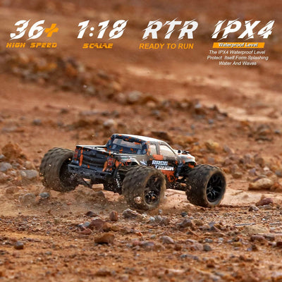 HAIBOXING Ferngesteuertes Auto 4WD RC Auto 36 km/h Hochgeschwindigkeits 1/18 Monstertruck 2.4GHz All
