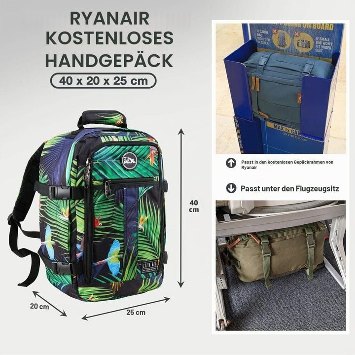 Cabin Max Handgepäck Rucksack 40x20x25 für Ryanair Reiserucksack für Flugzeug Unter Sitzplatz - Trav