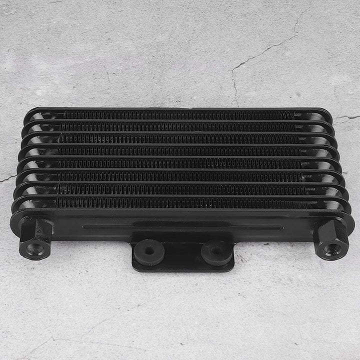 Motorölkühler, Universal 8-reihig Schwarz Motorölkühler Kühler für 125-250CC Motorrad Dirt Bike ATV