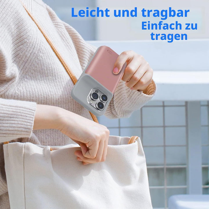 HUOBAO Batteriehülle für iPhone 14 Pro, [6000mAh] Ladekoffer für iPhone, schützende tragbare Ladetas